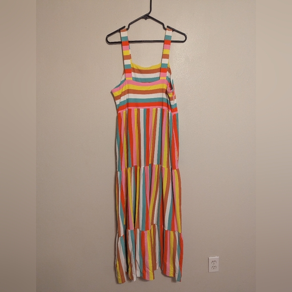 J. Crew Maxi Dress in Rainbow - NWT! - Picture 4 of 7